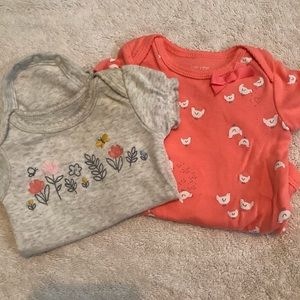 Newborn girl onesie bodysuit bundle